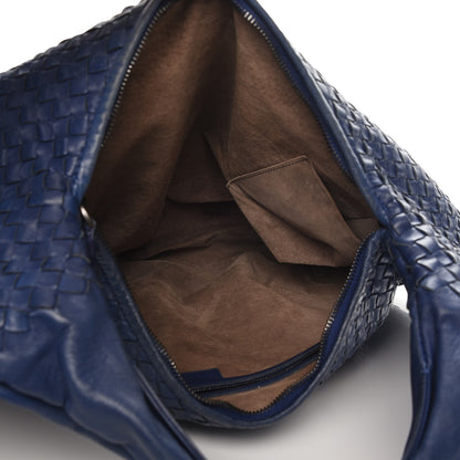 Bottega Veneta Nappa Intrecciato Large Veneta Hobo Baltic Blue 6 of 7