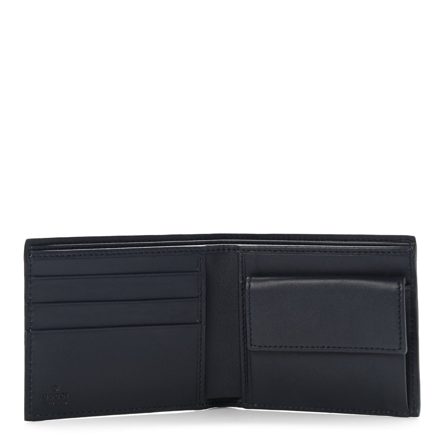 Microguccissima Mens Bi-Fold Wallet Navy