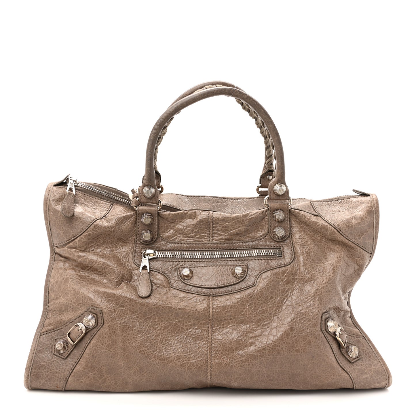 Agneau Giant 12 Silver Hardware Work Gris Poivre