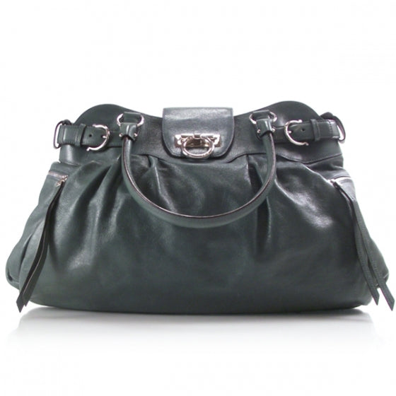 SALVATOREFERRAGAMOLeatherMarisaGreen
