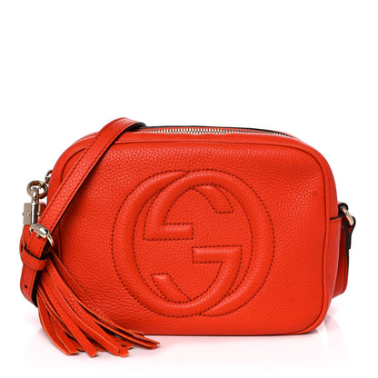 Gucci Pebbled Calfskin Small Soho Disco Bag Sun Orange 1 of 12