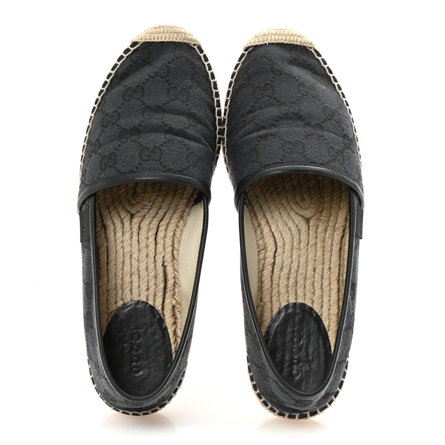 Monogram Espadrilles 38 Black