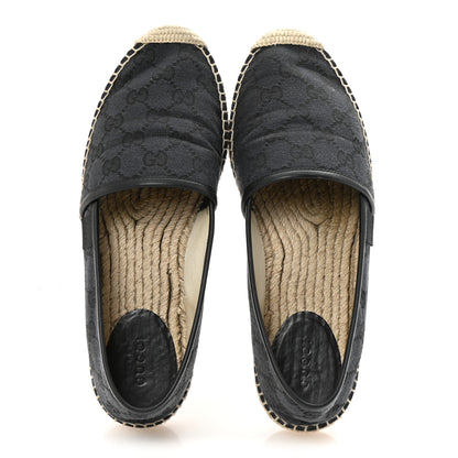 Gucci Monogram Espadrilles 38 Black 2 of 10