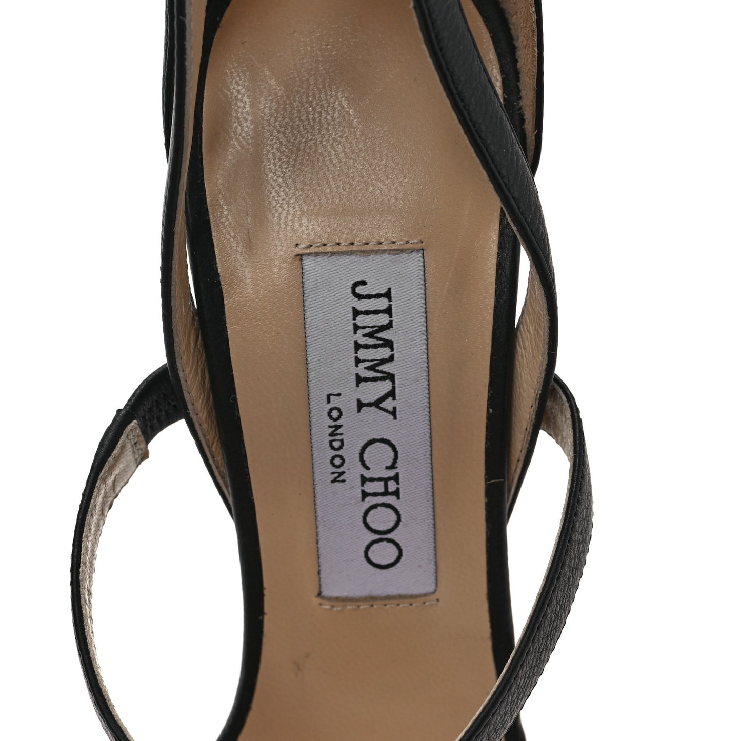 Grainy Calfskin Discus Sandals 38.5 Black