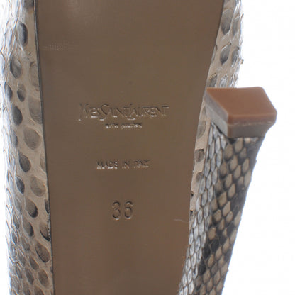 Saint Laurent Tribtoo Python 105 Pumps 36 Taupe 6 of 8