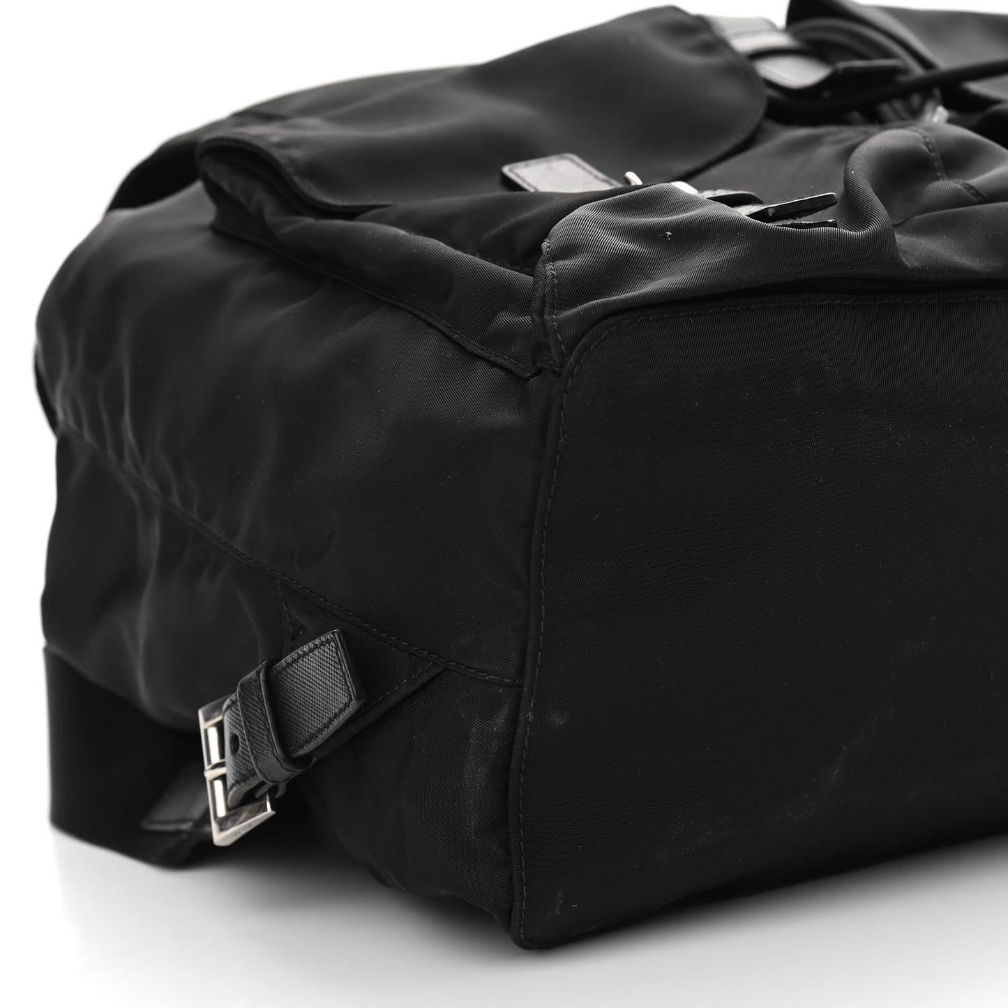 Tessuto Nylon Saffiano Medium Backpack Black