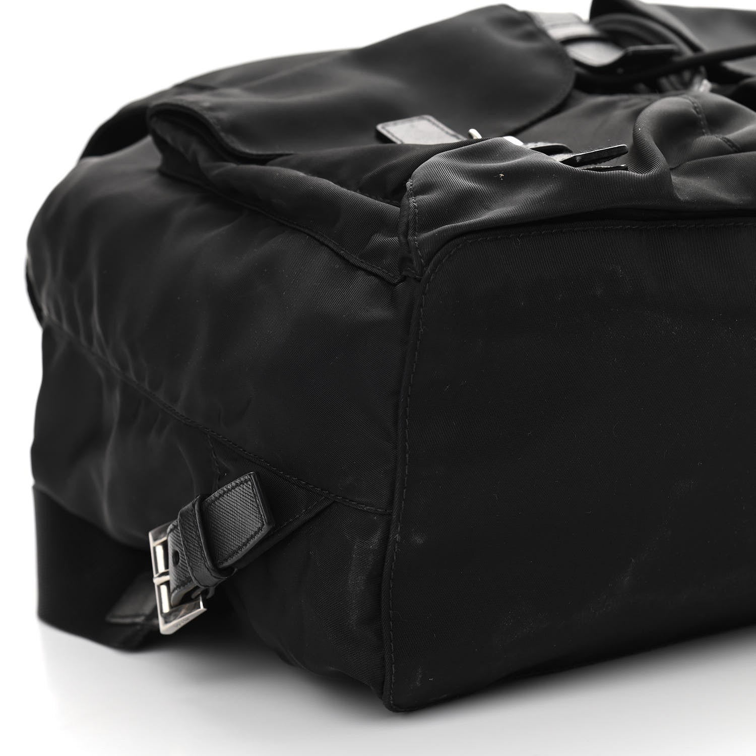 Prada Tessuto Nylon Saffiano Medium Backpack Black 8 of 9