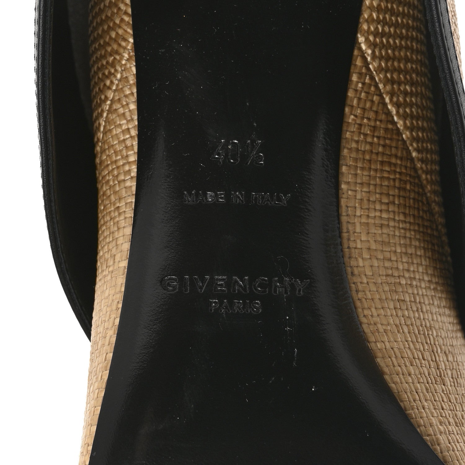 Givenchy Raffia Shark Lock Pant Boots 40.5 Natural Black 7 of 8