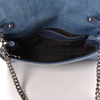 Stella McCartney Eco Denim Embroidered Zigarette Falabella Crossbody Blue 5 of 10