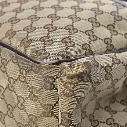 Gucci Monogram Natural Pigskin Large Diaper Bag Beige Ebony Cocoa Dark Chocolate 23 of 29