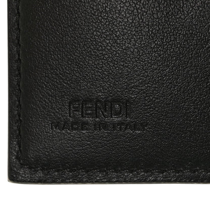 Fendi Vitello Liberty F is Fendi Bi-Color FF 1974 Embossed Micro Tri-Fold Envelope Wallet Maya Black 6 of 8