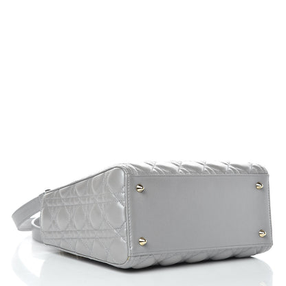 Christian Dior Lambskin Cannage Medium Lady Dior Grey 7 of 12