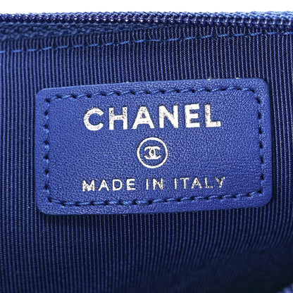 Chanel Patent Calfskin Quilted Flap Clutch Wallet Blue 13 of 17