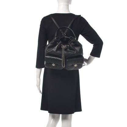 Chanel Lambskin Quilted Backpack Pocket Black 2 of 11