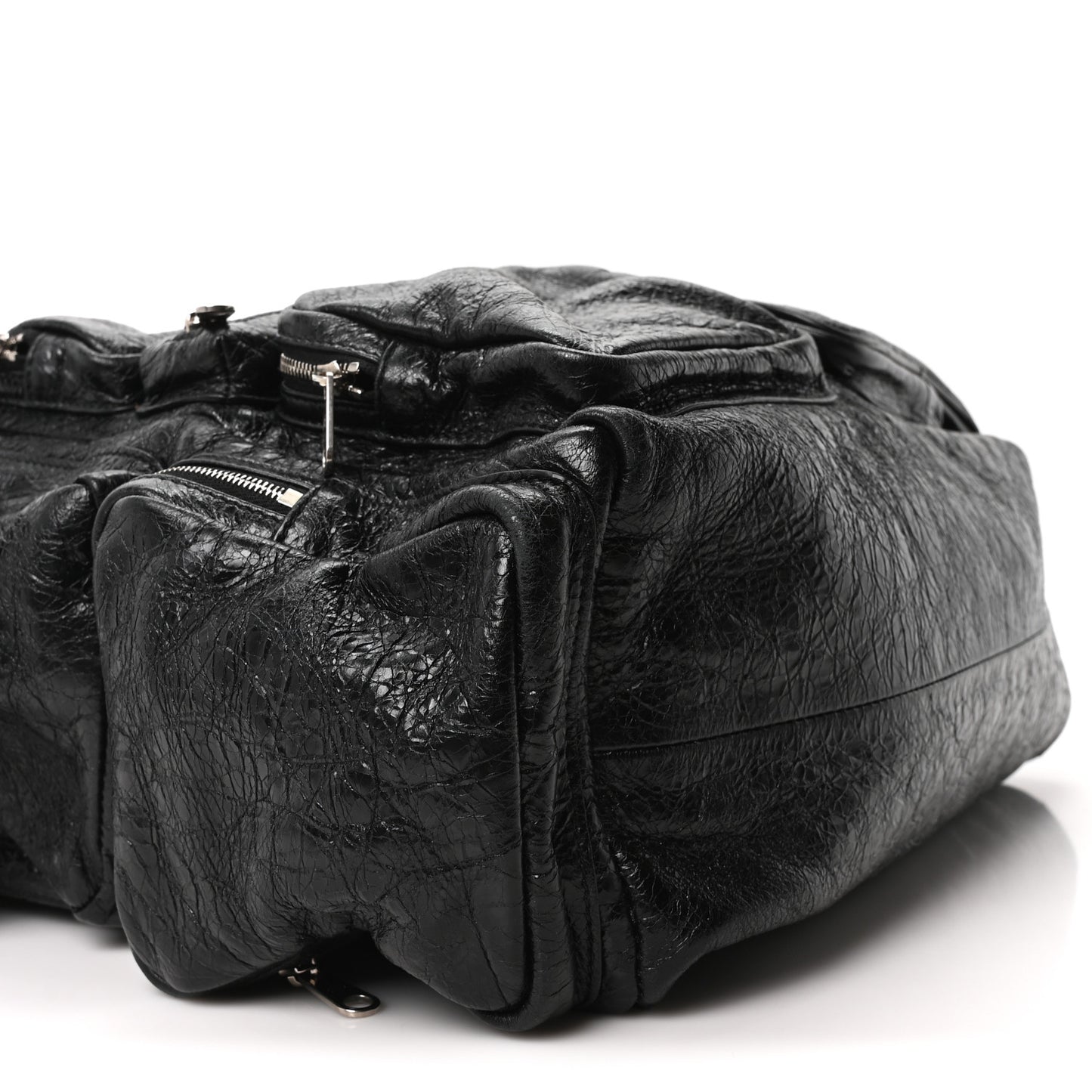 Agneau Arena Superbusy Large Sling Zip Shoulder Bag Black