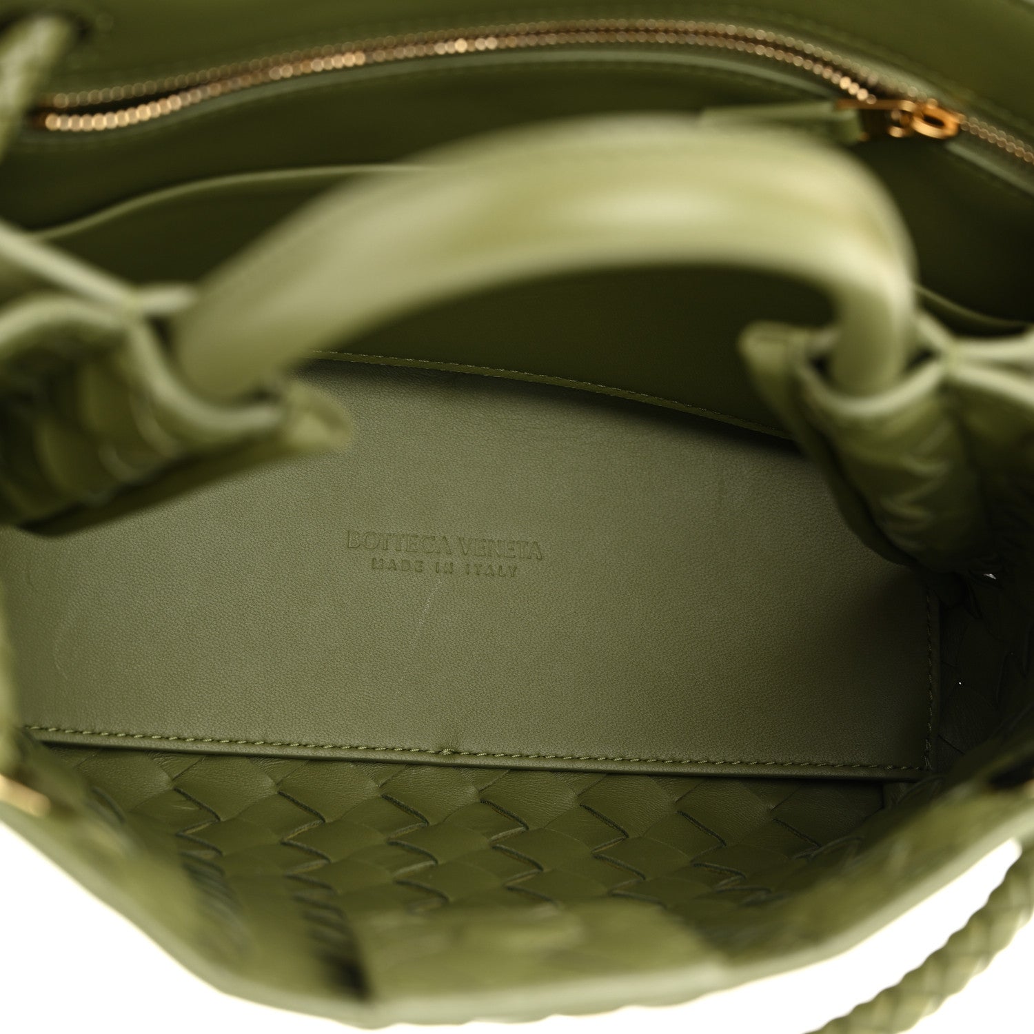 Bottega Veneta Nappa Intrecciato Small Andiamo Shoulder Bag Matcha 5 of 9
