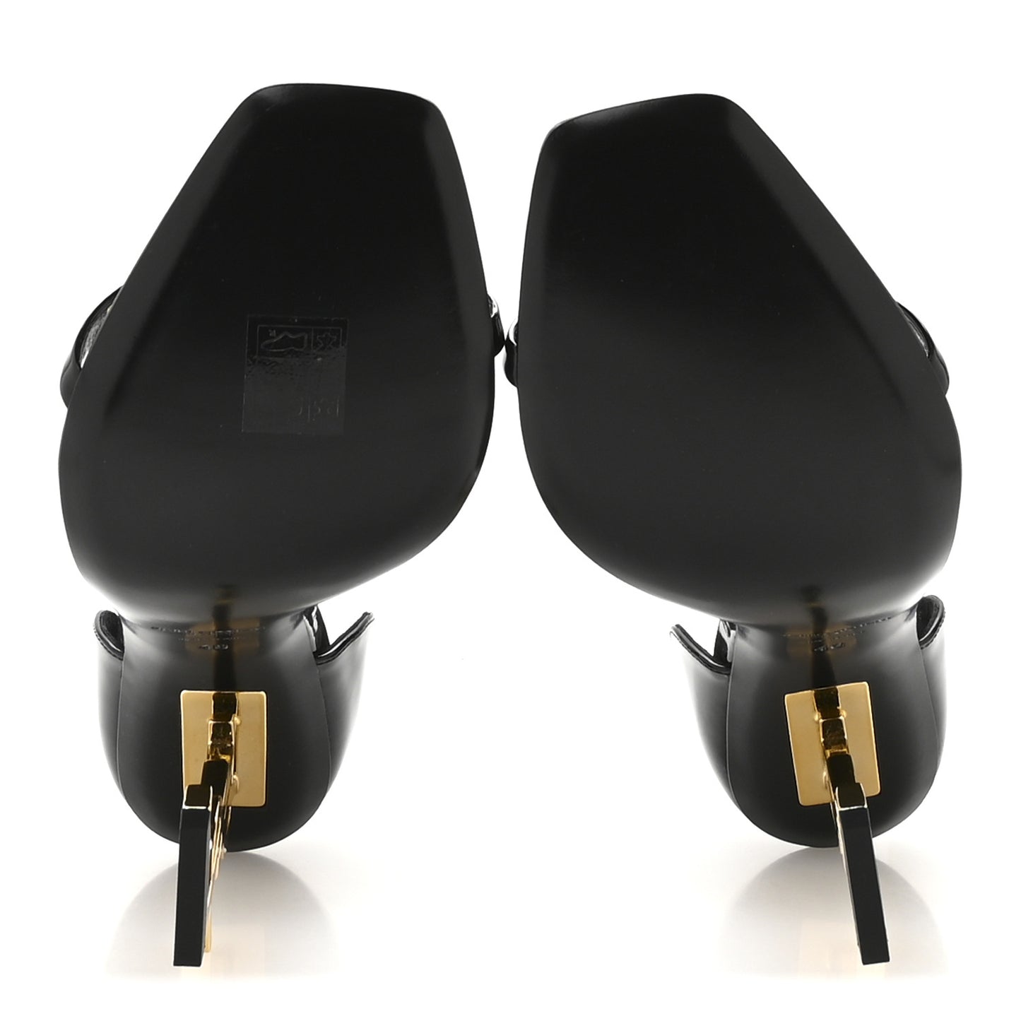 Patent Calfskin Opyum 110 Sandals 40 Black Gold