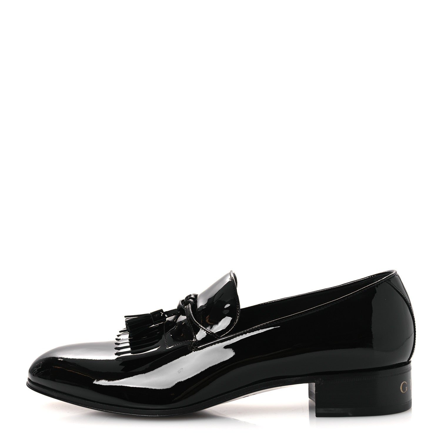 Gucci Vernice Crystal Mens Tassel Loafers 9.5 Black 1 of 13