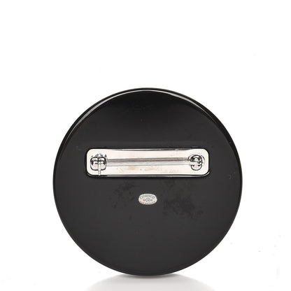 Chanel Glittered Resin Strass Brooch Black Pink 3 of 4