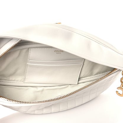 Celine Calfskin Quilted C Charm Belt Bag White 5 of 9