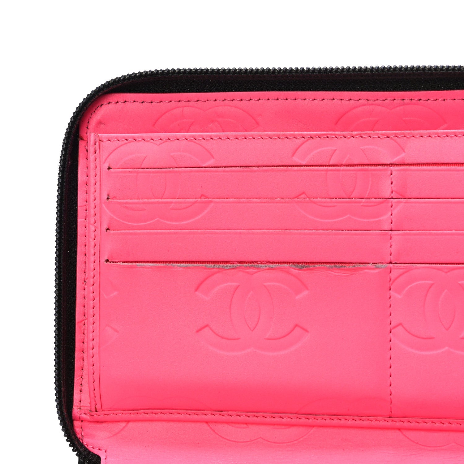 Chanel Calfskin Cambon Zip Around Organizer Wallet Black 21 of 23