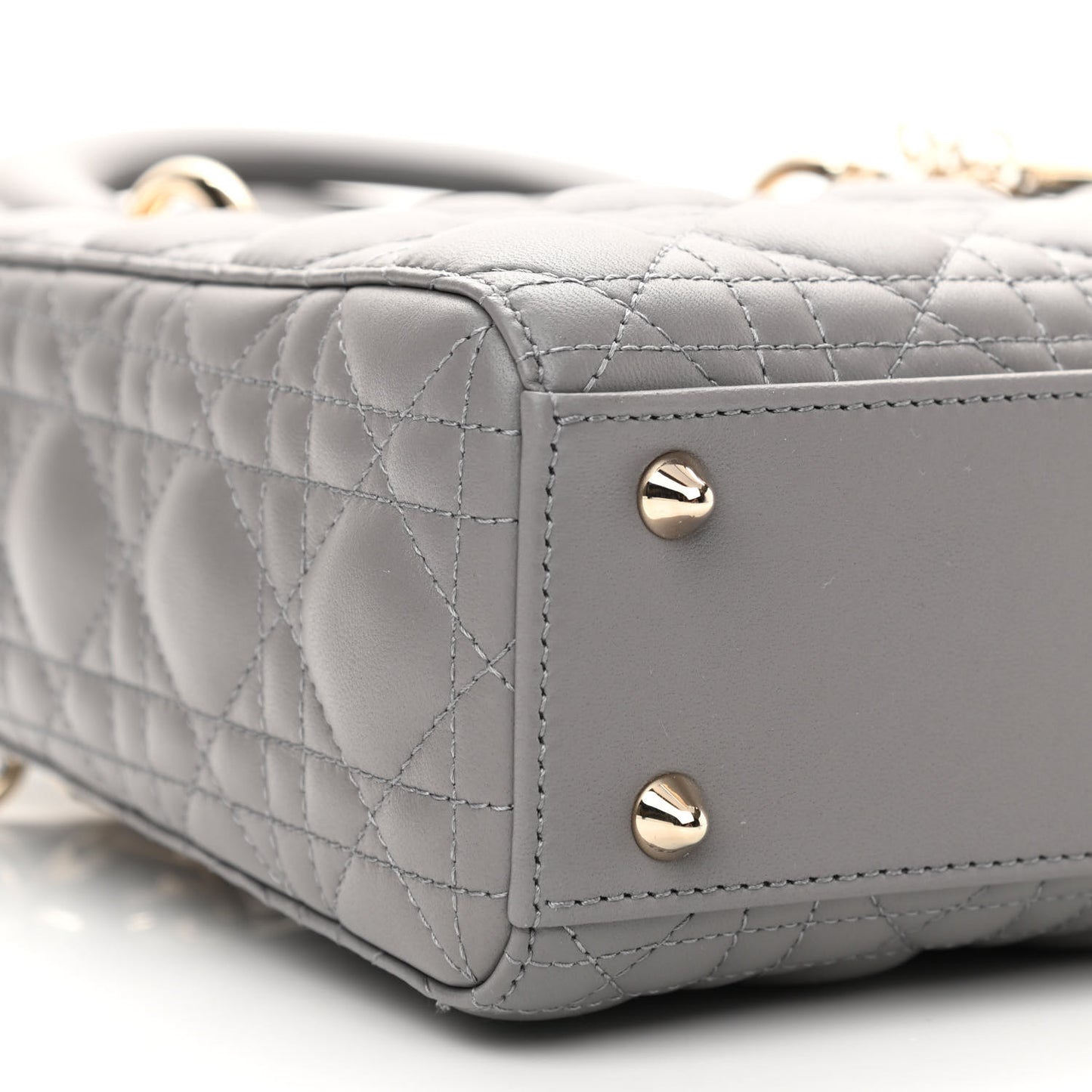 Lambskin Cannage Small My ABCDior Lady Dior Grey