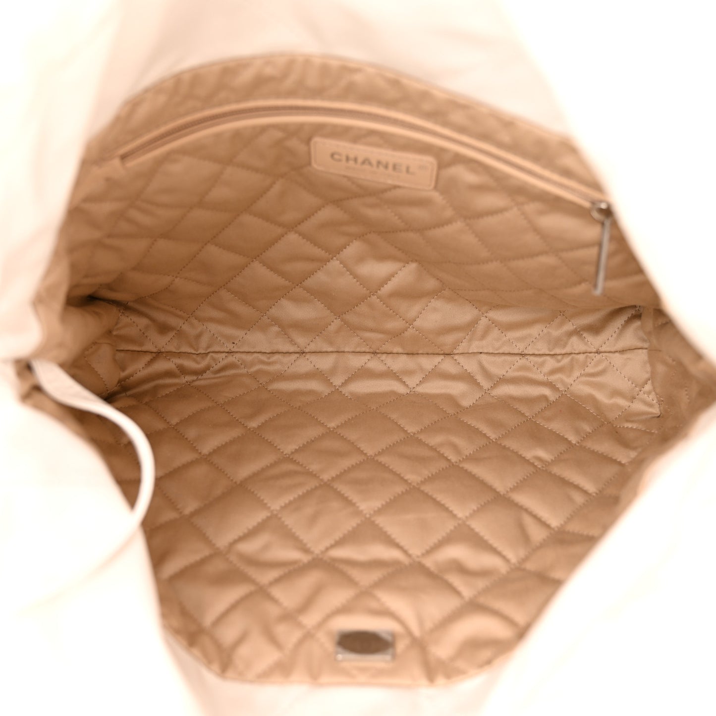Shiny Calfskin Quilted Small Chanel 22 White