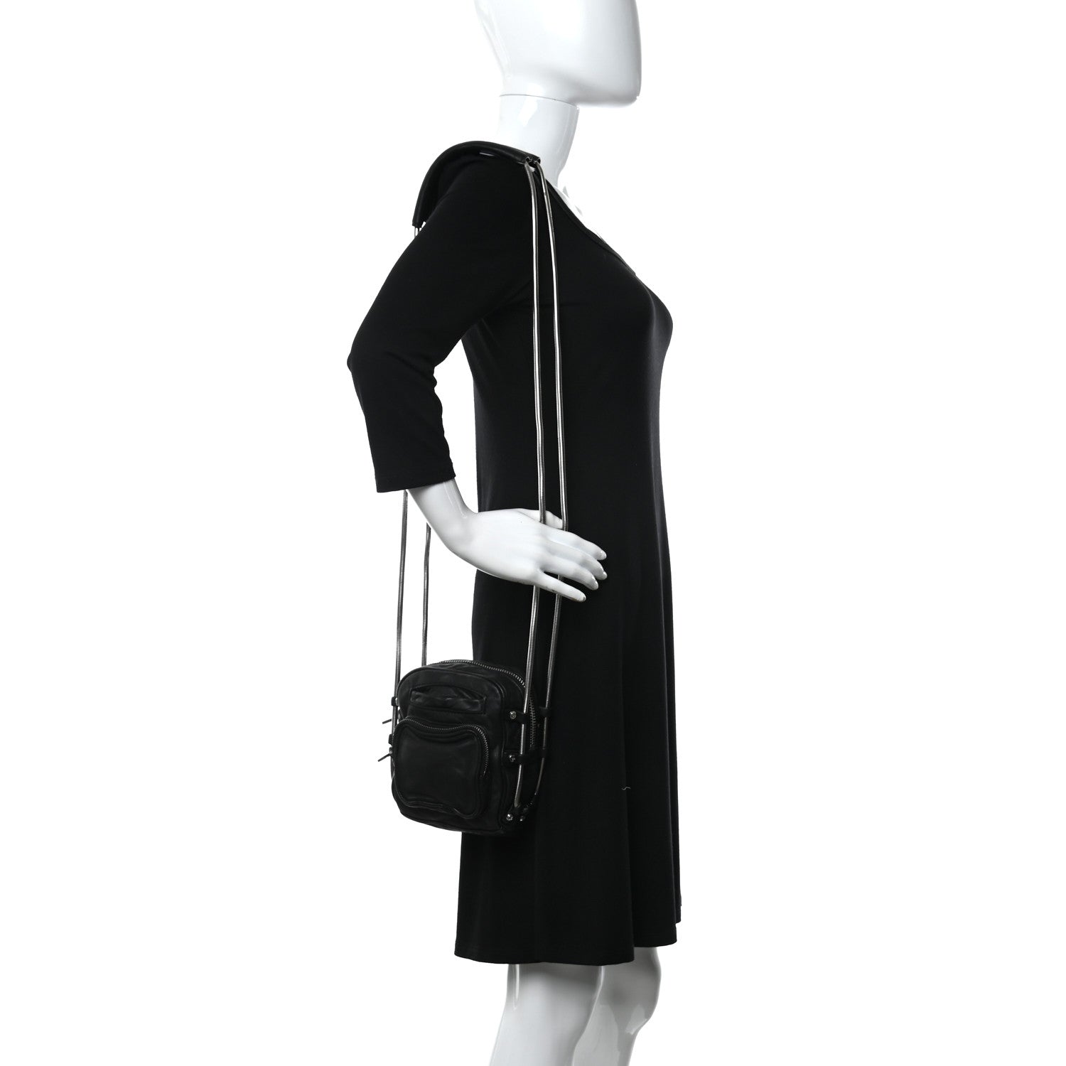 Alexander Wang Lambskin Mini Brenda Chain Camera Bag Black 2 of 9
