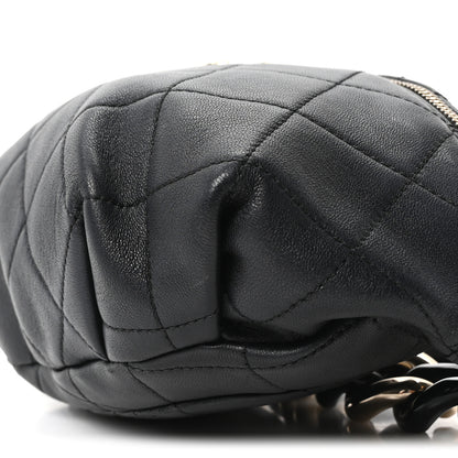 Chanel Lambskin Quilted Resin Bi-Color Waist Bag Fanny Pack Black 9 of 9