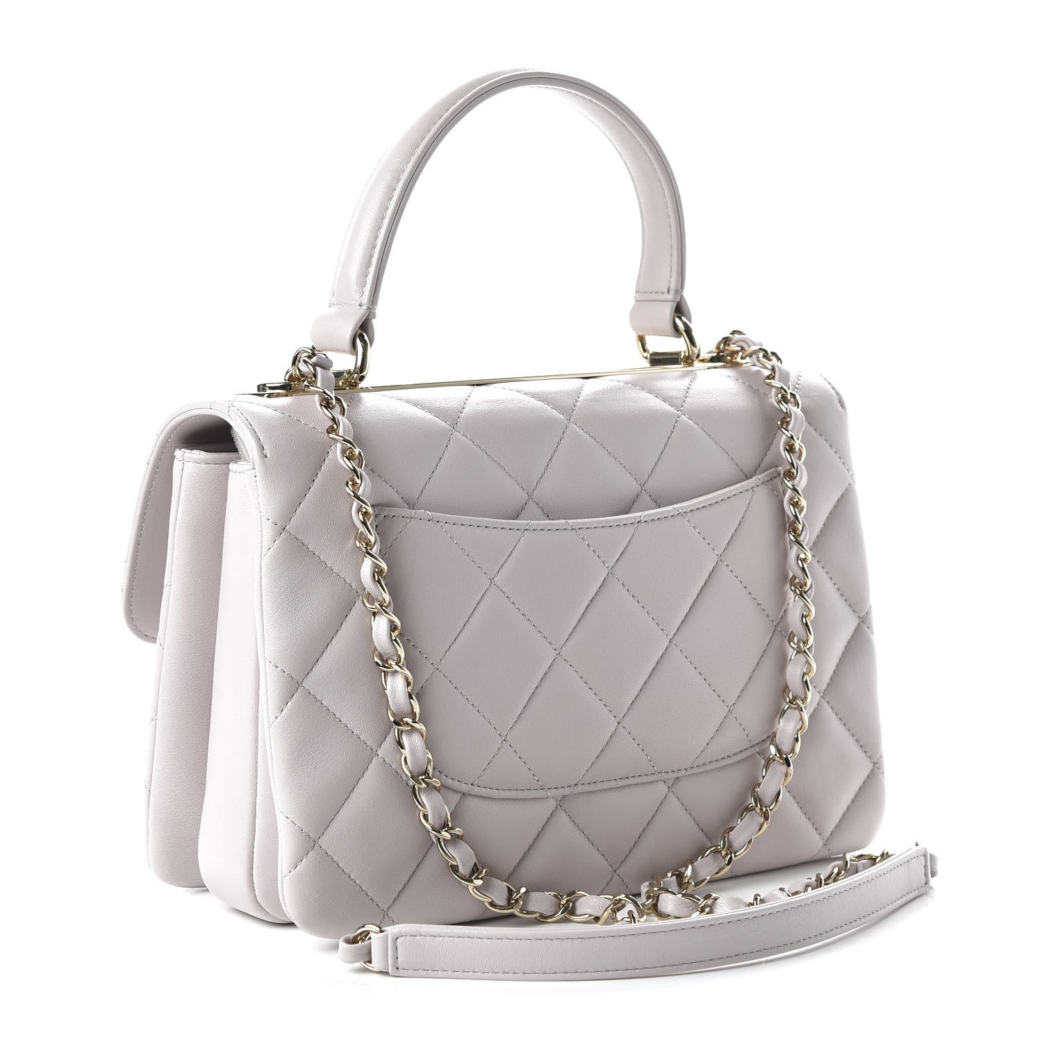 Chanel Lambskin Quilted Small Trendy CC Flap Dual Handle Bag Lilas Lilac 3 of 12