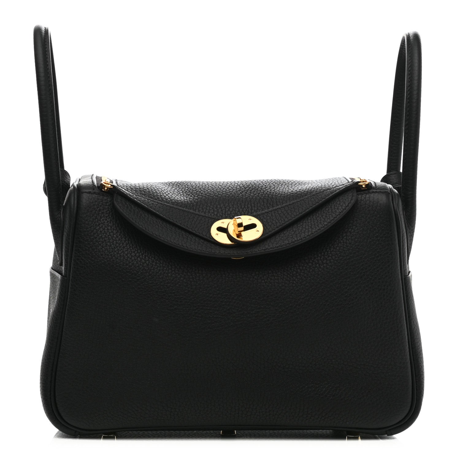 Hermes Taurillon Clemence Lindy 26 Black 1 of 10