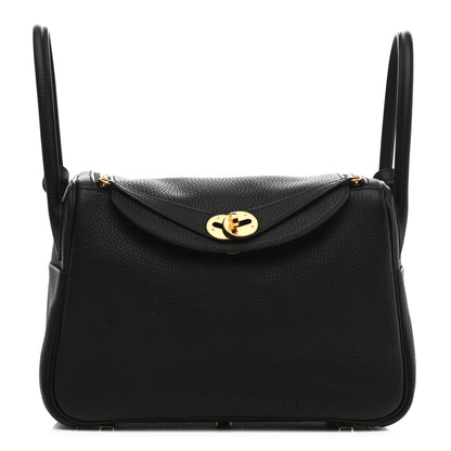 Hermes Taurillon Clemence Lindy 26 Black 1 of 10