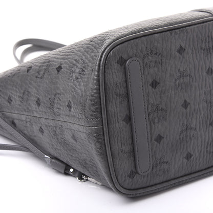 MCM Visetos Medium Liz Reversible Shopper Tote Phantom Grey 8 of 9