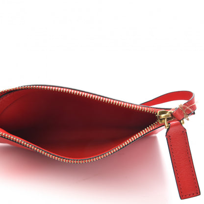Valentino Garavani Vitello Rockstud Zip Pouch Red 5 of 7
