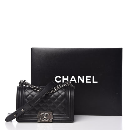 Chanel Calfskin Quilted Small Boy Flap Black 10 of 10
