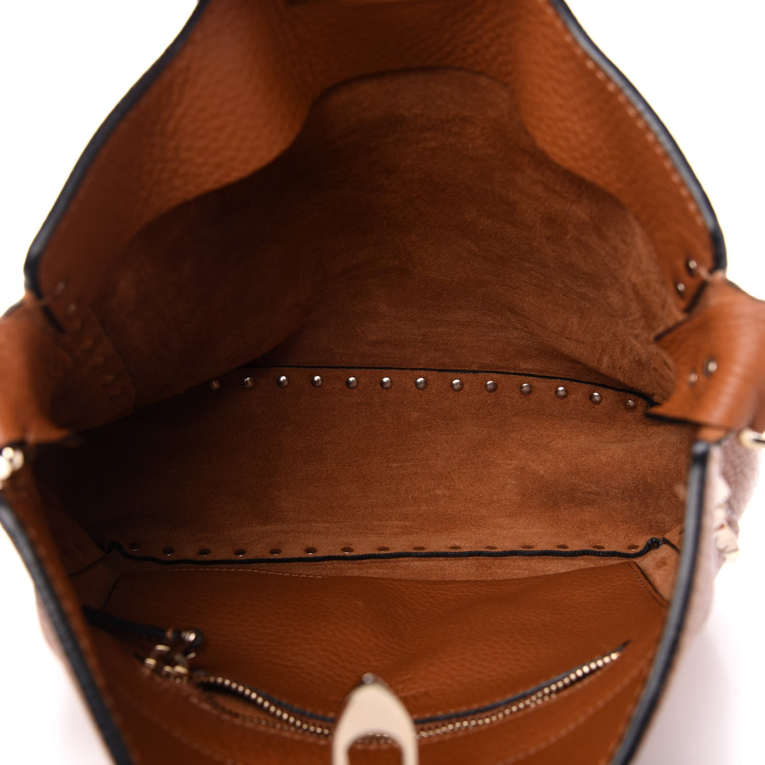 Valentino Garavani Pebbled Calfskin Small Rockstud Flip-Lock Messenger Bag Light Cuir 5 of 11