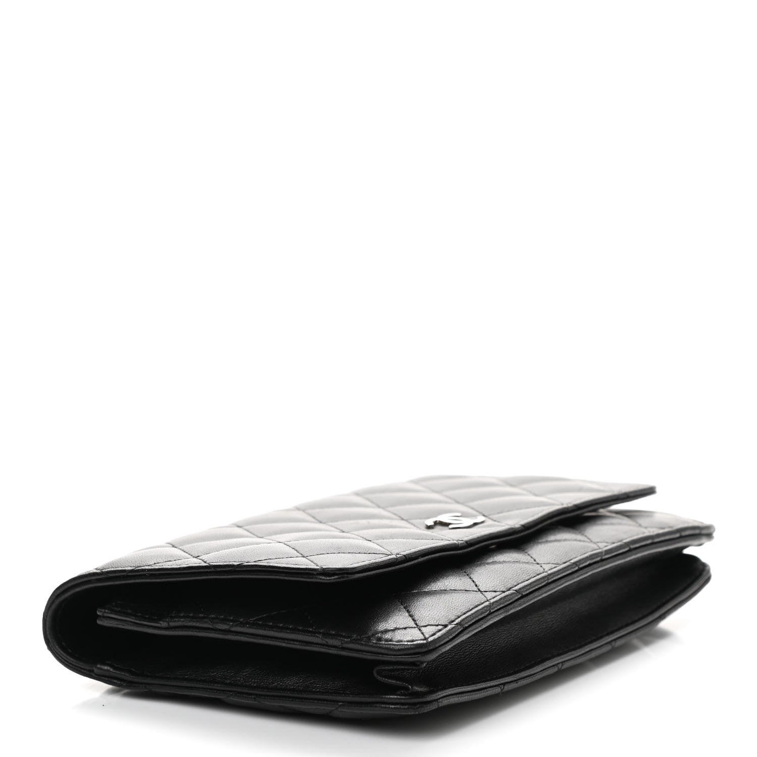 Chanel Lambskin Quilted Wallet On Chain WOC Black 4 of 10