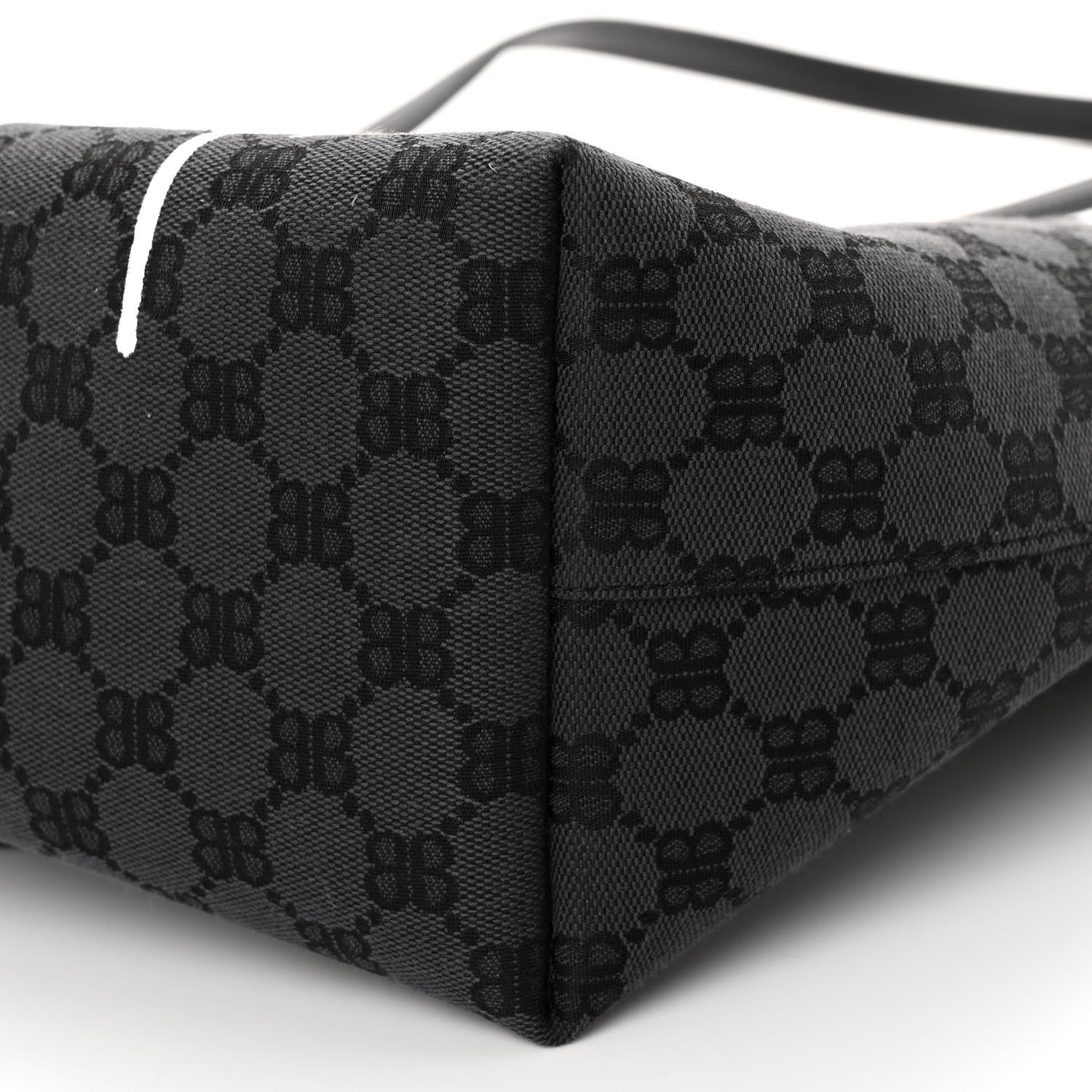 Gucci X BALENCIAGA BB Monogram Web Graffiti Medium Ophidia Shopping Tote Black 9 of 9