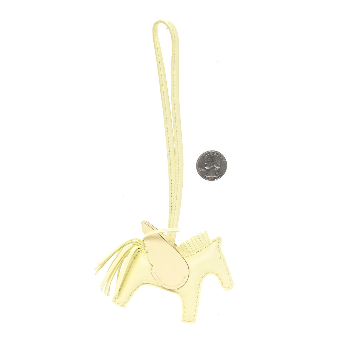 Hermes Milo Lambskin Grigri Rodeo Pegase Horse Bag Charm PM Jaune Milton 2 of 5