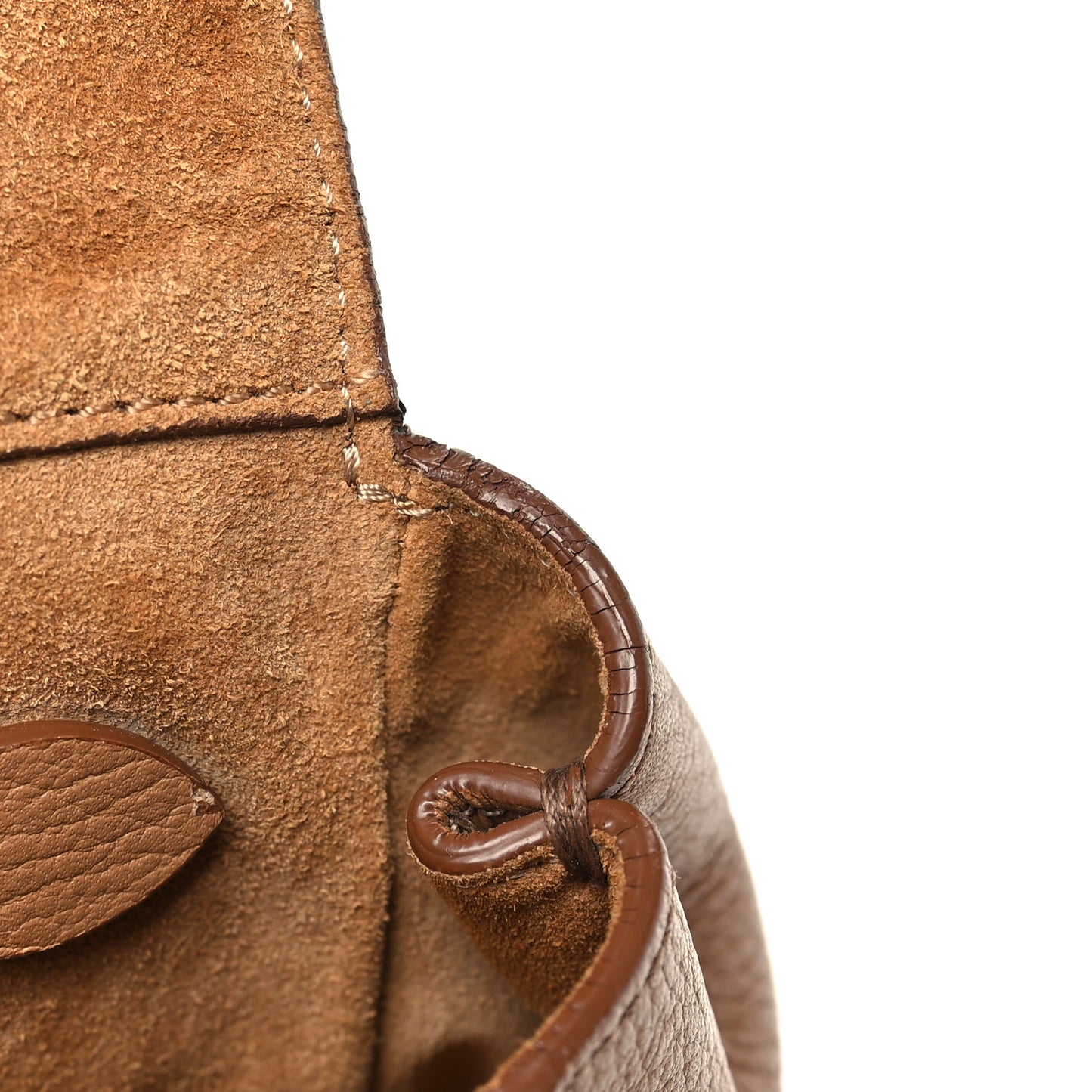 Small Classic Grain Calfskin Medium Lily Flap Brown