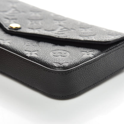 Louis Vuitton Empreinte Pochette Felicie Chain Wallet Black 9 of 11