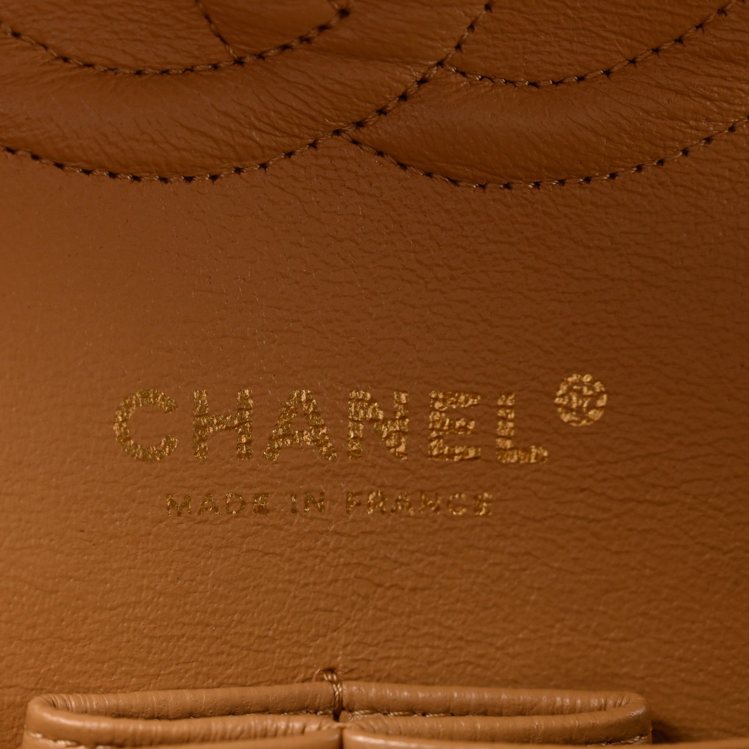 Chanel Lambskin Quilted Medium Double Flap Beige 6 of 13