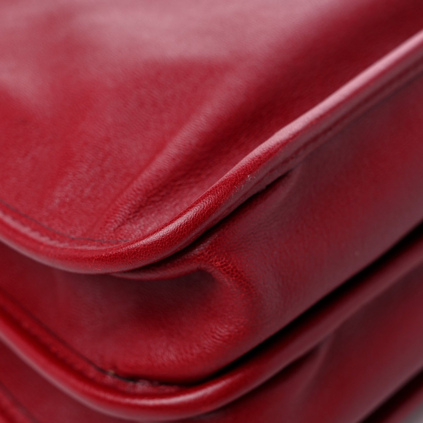 New Sakai Calfskin Lux Medium Horsebit 1955 Tote Bag New Cherry Red