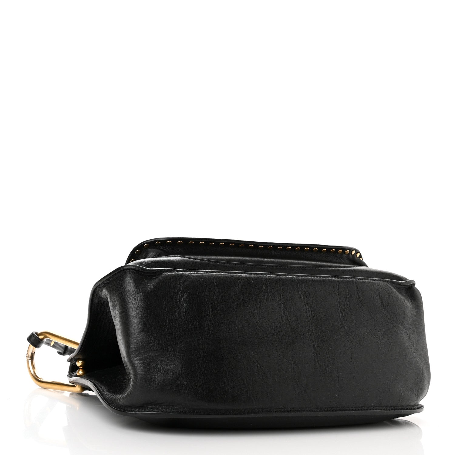 Chloe Calfskin Studded Medium Hudson Double Carry Shoulder Bag Black 4 of 13