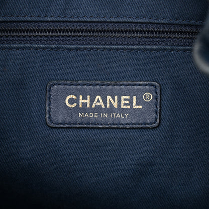 Chanel Sheepskin Caviar Quilted Daily Round Backpack Blue 6 of 10