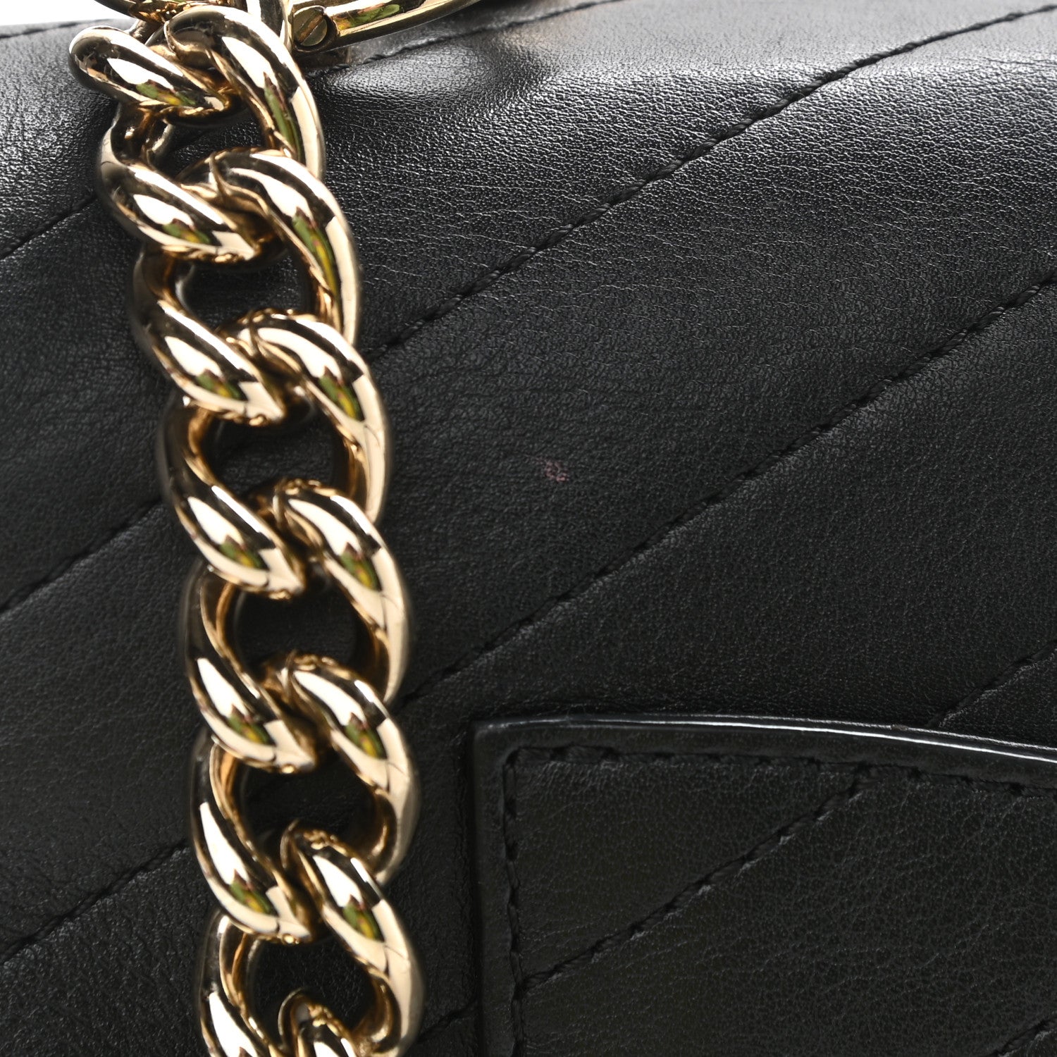 Chanel Calfskin Chevron Stitched Medium Coco Flap Bag Black 13 of 16