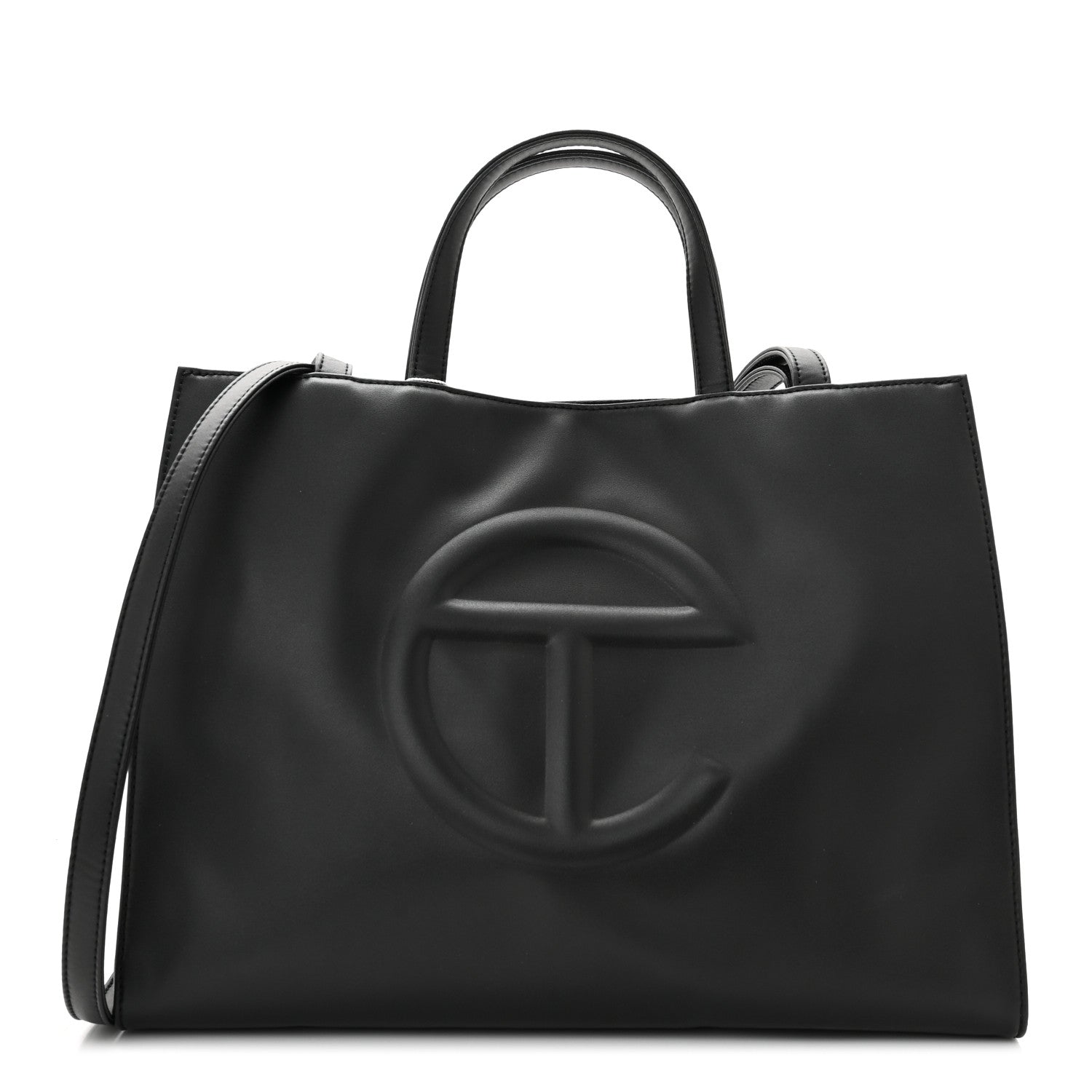 Telfar Vegan Leather Medium Shopping Bag Black 1 of 10