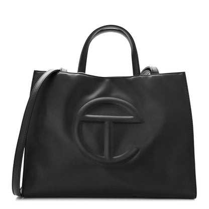 Telfar Vegan Leather Medium Shopping Bag Black 1 of 10