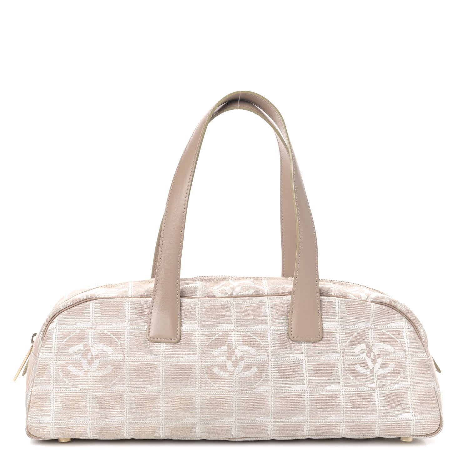 Chanel Nylon Travel Bowler Beige 1 of 4
