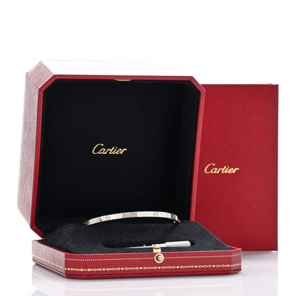 Cartier 18K White Gold Small LOVE Bracelet 19 5 of 5